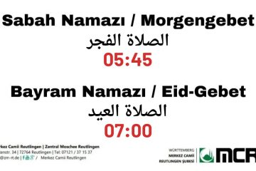 06-2023 Eid-Gebet // Bayram Namaz saati // صلاة عيد الأضحى